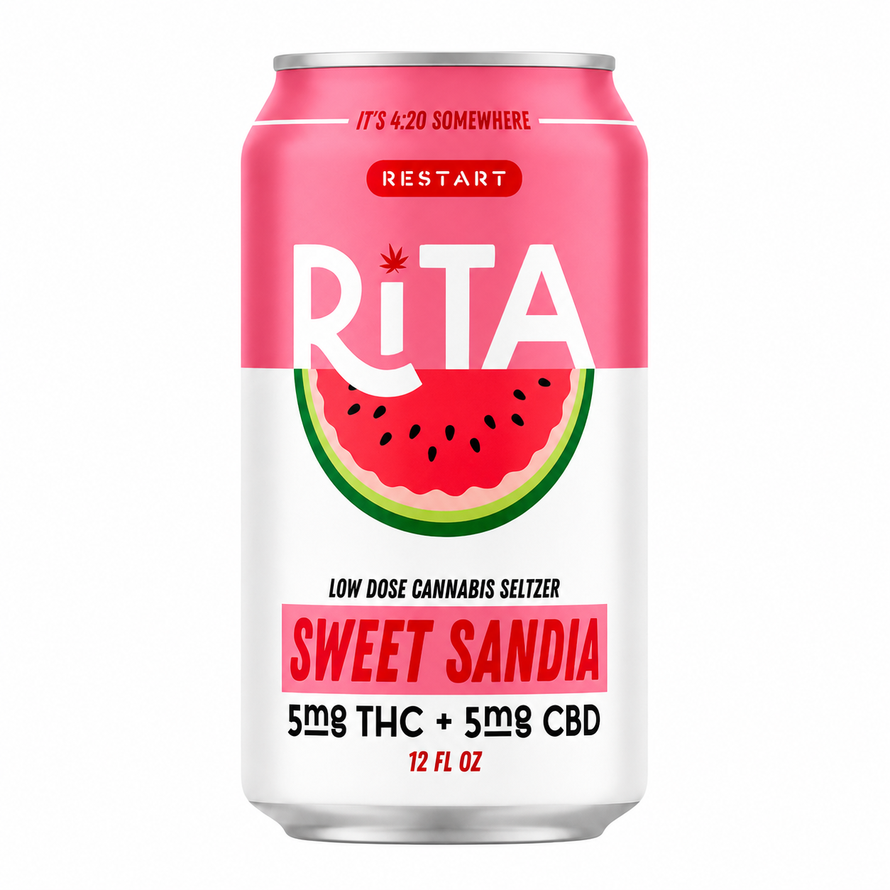 RESTART Rita D9 THC CBD Cannabis Seltzer Sweet Sandia / Single Can